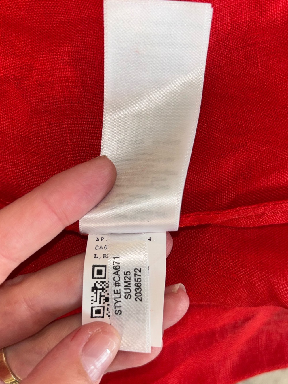 J Crew Seamed Linen Dress with Removable Belt in Red Arroyo Size Large NWT - Picture 16 of 16